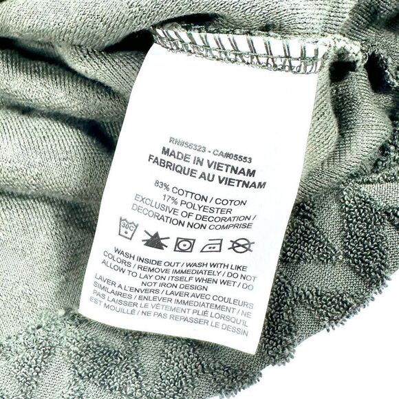 Nike olive green mock neck chevron terry crop top M - Picture 4 of 9